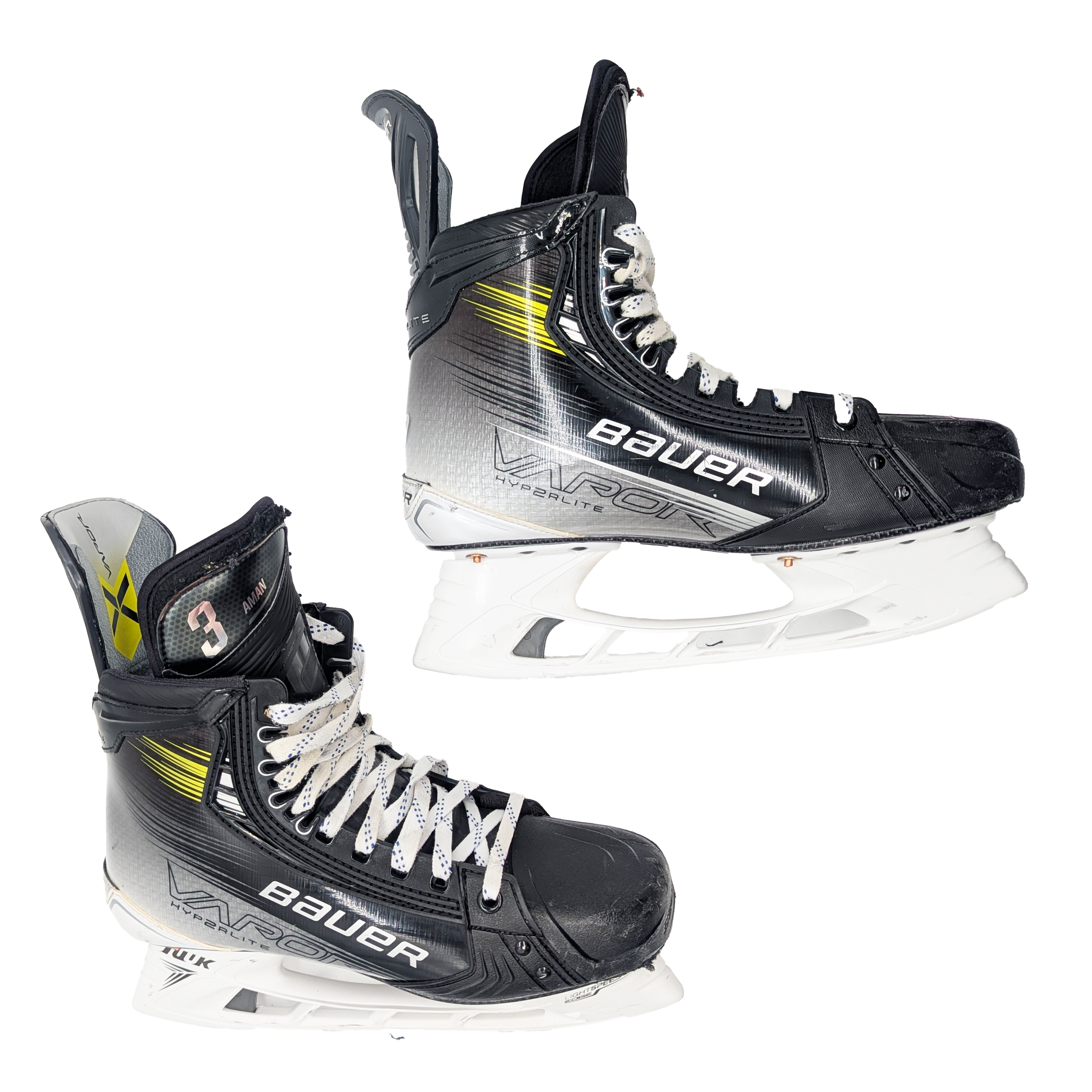 Bauer Vapor Hyperlite 2 - Patins de hockey NCAA Pro Stock d'occasion - Taille 9.5D